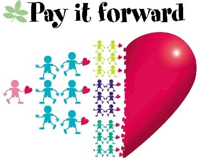 Pay it Forward подразумевает то, что добро не возвращается напрямую другому человеку, а распространяется дальше
